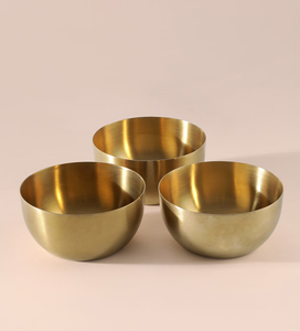 Sous-verre en laiton poli de haute qualité, design indien traditionnel, écologique, pour servir la crème glacée, article décoratif - Product Image 3