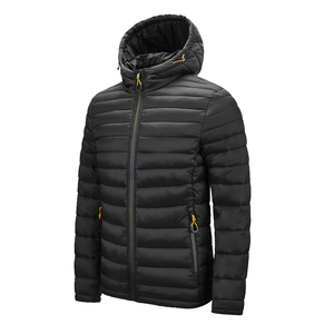 Dernière veste matelassée légère classique streetwear pour homme, nouvelle arrivée, emballage personnalisé, imperméable, manteau d'hiver à capuche, anti-UV sur le devant - Product Image 1