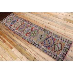 2.4x9.8 ft Turkish Rug, Vintage <b>Runner</b> Rug, <b>Red</b> Paisley Wool Rug - Product Image 4