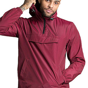Chaqueta cortavientos ligera para hombre, jersey de poliéster resistente al agua con cuello levantado, cierre de cremallera, estilo de moda callejera - Product Image 2