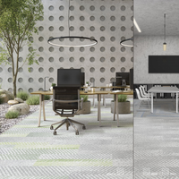 Dalles de moquette modernes en nylon durable, dalles de moquette de luxe pour sols de bureau et tapis de zone