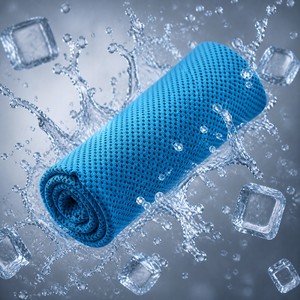 Serviette rafraîchissante instantanée Emori - Serviette de sport en microfibre à mailles alvéolées 3D pour la salle de sport, le yoga et les activités de plein air - Product Image 1