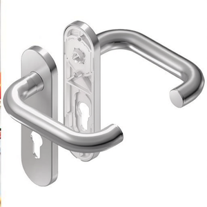 Juego de Protección Contra Incendios Rondo de Acero Inoxidable con Escutcheon Corto para Puerta D/K, Grosor de 42-52 mm, Perfil Redondeado, Cilindro DIN - Product Image 3