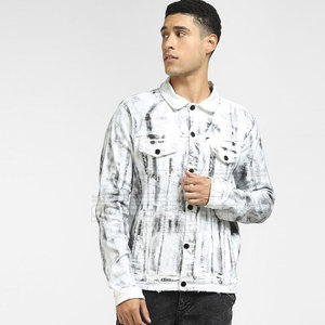 2025 hommes élégant Jean veste tenue décontracté OEM vente en gros de haute qualité hommes coton jean veste à vendre - Product Image 1