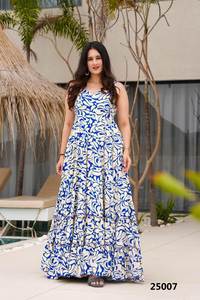 Vestido Anarkali/Kurti de Seda con Estampado Floral Elegante, Diseño Moderno con Amplio Vuelo, para Uso Diario y Eventos Especiales, en Oferta - Product Image 6