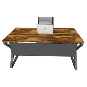 BDG68066 Industrial-Contemporary 160x80cm Acacia Wood <b>Work</b> <b>Desk</b> with Iron Legs for Office Furniture - Product Image 5