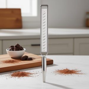 Rallador de Chocolate INGIO MASSARI Chrome Black 3513 Ghidini Cipriano, Herramienta de Repostería de Precisión, Acero Inoxidable, Esencial para Hornear - Product Image 3