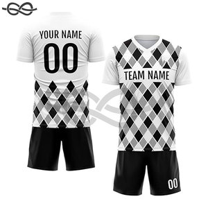 Chemises de football de sport T-shirt maillot de football rétro à sublimation personnalisée Uniforme de football pour hommes Numéro de nom du joueur - Product Image 2