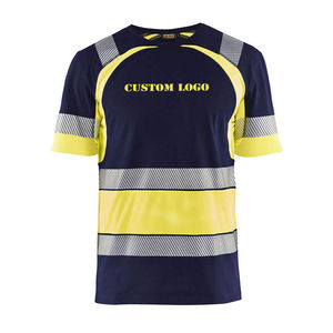 เสื้อใส่ทำงานแบบไฮวิซของผู้ชายเสื้อทีเชิ้ตลายแถบสะท้อนแสงโลโก้ออกแบบได้ตามต้องการมองเห็นได้ชัดเจนขนาดใหญ่ - Product Image 6