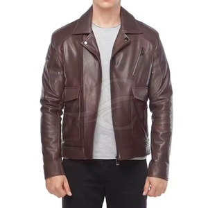 Cheap Price New Arrival Men's Casual Leather Jackets Winter Customized Color & Design OEM Service Breathable Front Logo - Product Image 5