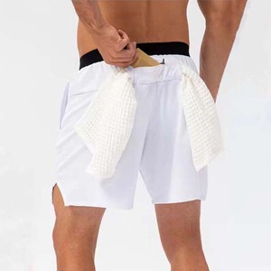 2025 personnalisé haute rue Style coton Polyester 280g 5 pouces entrejambe gymnastique sport respirant hommes Shorts taille élastique été Shorts - Product Image 3