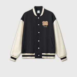 Chaquetas Letterman Bordadas con Estampado Personalizado para Hombre y Mujer, Cuello Alto, Estilo Casual, Tejido de Punto, Chaqueta de Invierno, Varios Estilos - Product Image 1