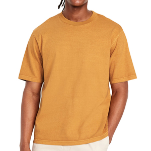 T-shirts décontractés pour hommes, personnalisables OEM, vierges, épais, imprimés, 100 % coton biologique, manches courtes, écologiques, grandes tailles - Product Image 2