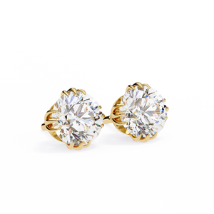 18K Gold <b>Beautiful</b> <b>Earring</b> with Lab-Grown Diamond Premium Diamond <b>Earrings</b> - Product Image 1