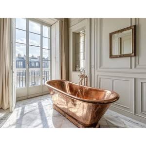 Baignoires en cuivre modernistes luxueuses, adaptées aux espaces de bain intérieurs et extérieurs, accessoire de salle de bain fantastique - Product Image 3