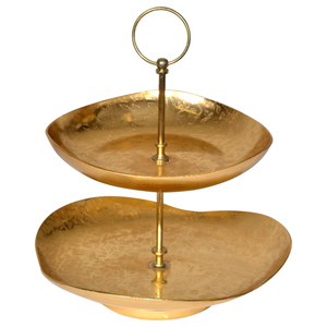 Moderno Soporte para Tartas de Metal Dorado de 2 Niveles, Plato Decorativo de Acero Inoxidable para Exhibir Postres, para Bodas, Fiestas y Decoración del Hogar - Product Image 6