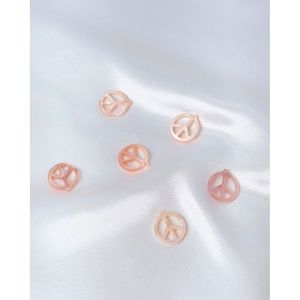 Pendentif Charme Signe de la Paix en Nacre Rose - Product Image 6