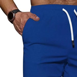 Mens Lightweight Casual Pants Mid Drawstring <b>Elastic</b> Straight Leg Breathable Quick Dry Summer Travel Lounge <b>Trousers</b> 100% - Product Image 5