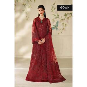 Wedding Embroidered <b>Net</b> <b>Fabric</b> Ch14-01 Unstitched - Product Image 4