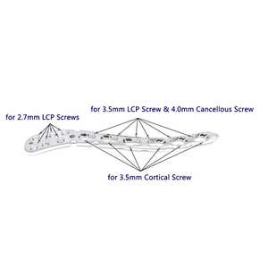 Clavícula Veterinaria Superior para Placa de 2, 7, 3 y 5 mm, Juego de 8 Piezas, Implante Ortopédico de Acero Inoxidable, Grado Quirúrgico Manual, Autoclavable - Product Image 3