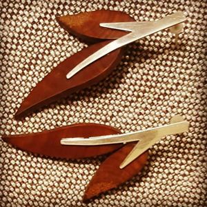 REGALOS DE MADERA LLAMATIVO CALIDAD COLGANTES Hoja de oro Negro Resina blanca Pendientes en forma de corazón Cuadrado Redondo Geométrico Gota de resina de madera - Product Image 2