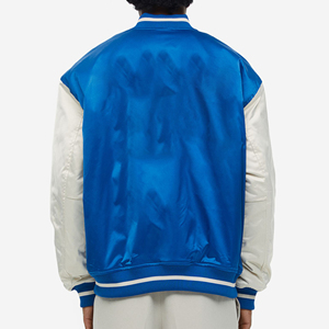 Veste en satin vintage pour homme avec logo brodé personnalisé 2025, 100% polyester, imperméable, écologique, respirante, grande taille - Product Image 2