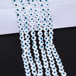 Prix de gros bijoux ronds colorés de qualité plat mauvais yeux 6mm 8mm 10mm sacs en vrac prix usine pour la fabrication de colliers/bracelets - Product Image 1