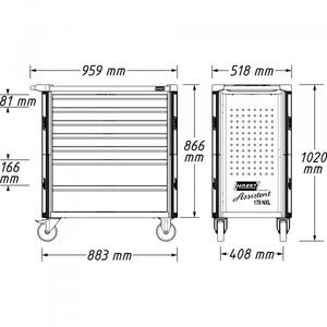 Hazet Assistant Empty <b>Tool</b> <b>Trolley</b> Practical Cabinets for <b>Tool</b> Organization - Product Image 2