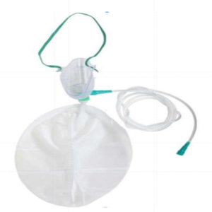 Masque à oxygène pour adulte réglable avec sac non-réspirant et tubulure NON STERILE 2 mètres pour l'oxygénothérapie - Product Image 1