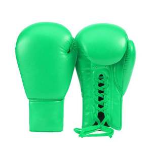 Gants de boxe professionnels de haute qualité, en cuir synthétique respirant, avec logo personnalisé imprimé, pour l'entraînement et les combats en extérieur - Product Image 1