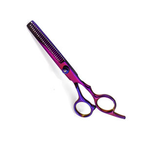 Ciseaux de coupe de cheveux personnalisés Ciseaux de barbier de couleur personnalisée Ciseaux amincissants pour salons de coiffure - Product Image 1