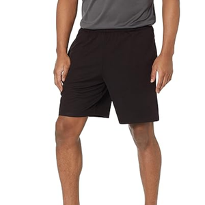 Short de jogging de compression noir pour hommes, vêtements de sport écologiques à motif solide pour les performances sportives - Product Image 1