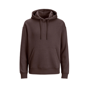 <b>Brown</b> Plain Hoodie for Men & Women & Unisex Cotton <b>Fleece</b> Sweatshirt With Warm Pullover Hoodie Custom Logo OEM Winter Streetwear - Product Image 1