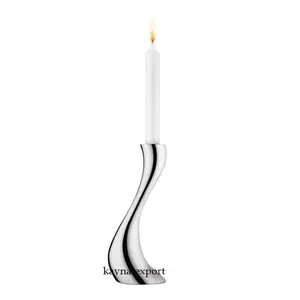Aluminum metal mirror polished candle stand most selling polished finished candle stand for home deco