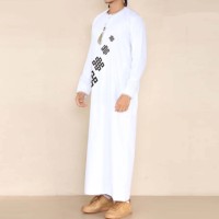 Jubbah Thobe islamique pour homme, style Qatar, caftan, de haute qualité, respirant, thermique, uni, pour l'automne, fabriqué au Pakistan, grande taille, devant ouvert