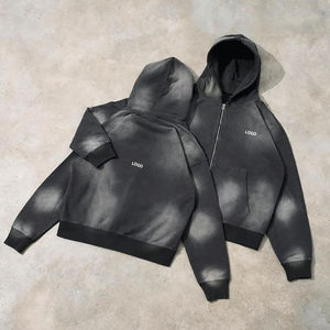 ชุดวอร์มผู้ชายสไตล์สตรีทแวร์สำหรับฤดูหนาว ทรงปกติ ใส่ได้ทั้งชายและหญิง ระบายอากาศได้ดี เป็นมิตรกับสิ่งแวดล้อม ชุดออกกำลังกายแบบสวม ชุดจ็อกเกอร์ เสื้อฮู้ดมีซิป ผ้าฝ้าย 100% - Product Image 3