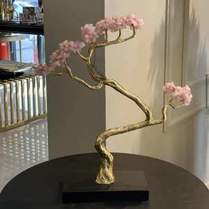 Sculpture de cheval antique en or plaqué brillant, faite à la main, sur base en aluminium, pièce maîtresse de table, décoration d'intérieur sur mesure - Product Image 2