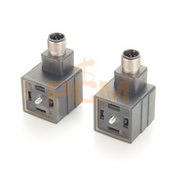 Connecteur solénoïde DIN 43650 Type A 3 broches, boîtier de bobine de vanne solénoïde avec LED compatible Hirschmann VAD 1A-1-3-M12-5 12141