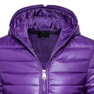 Chaqueta acolchada de invierno con capucha y logotipo personalizado de alta calidad para hombre al por mayor - Product Image 4