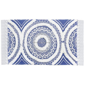 Tapis tufté à la main en coton de style bohème décor de salon tapis brodé de sol fabriqué en inde - Product Image 4