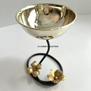 Conception de forme de branche d'arbre de couleur noire avec des bols de service de dîner en métal de support de fleur d'or pour la meilleure vente - Product Image 3