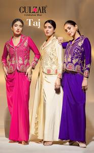 Colección de Tops y Pantalones de Diseñador con Hermosas Cuentas de Crepé, Catálogo Completo Disponible a Precio de Mayoreo, Colección Indo-Occidental. - Product Image 5