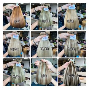 ผมต่อแบบเทปสีเปียโนผสมหนังกำพร้าไม่พันกันไม่หลุดร่วงผมมนุษย์แท้แบบตรง - Product Image 2