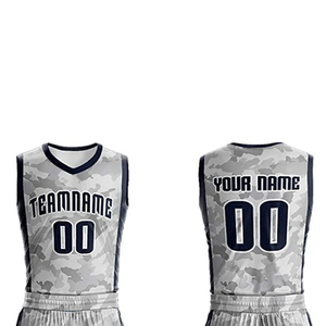 Ensemble d'uniformes de basketball personnalisés à broderie réversible, design par transfert thermique, séchage rapide, 100 % polyester, idéal pour l'été – Meilleure vente en gros - Product Image 5