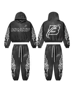 Personnalisé sérigraphié Propre Marque Logo Conception Régulier Ajusté Pull À Capuche Jogger Polaire Pantalon Respirant Hiver Survêtements - Product Image 6