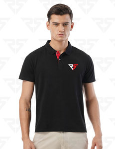 Camiseta Polo bordada personalizada de alta calidad para hombre, camiseta transpirable de manga corta de color liso, tela de Pakistán - Product Image 1