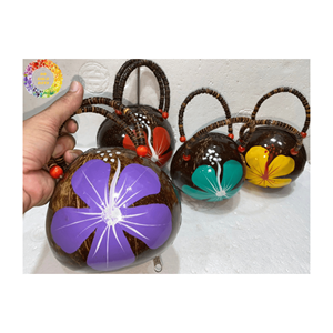 กระเป๋าสะพายทำด้วยมือคุณภาพระดับพรีเมี่ยมพร้อมลูกปัดกะลามะพร้าวและผลิตภัณฑ์จากมะพร้าวธรรมชาติ - Product Image 1