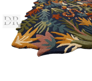 Alfombra de animales salvajes Optimism de Justina Blakeney, diseño de alfombra con mechones a mano, diseño de bucle y corte hecho a mano con lana 100% para salón de dormitorio - Product Image 2