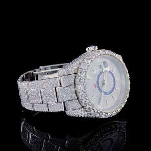 Montres pour hommes en moissanite VVS Hip Hop Iced Out Diamond Fashion Jewelry, montres mécaniques entièrement serties de moissanite - Product Image 2