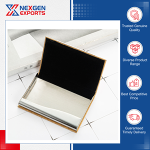 Porte-cartes en cuir véritable magnétique de luxe, best-seller, de la plus haute qualité, Nexgen Exports, 35 mm d'épaisseur, 70 g, léger, pour le bureau - Product Image 6